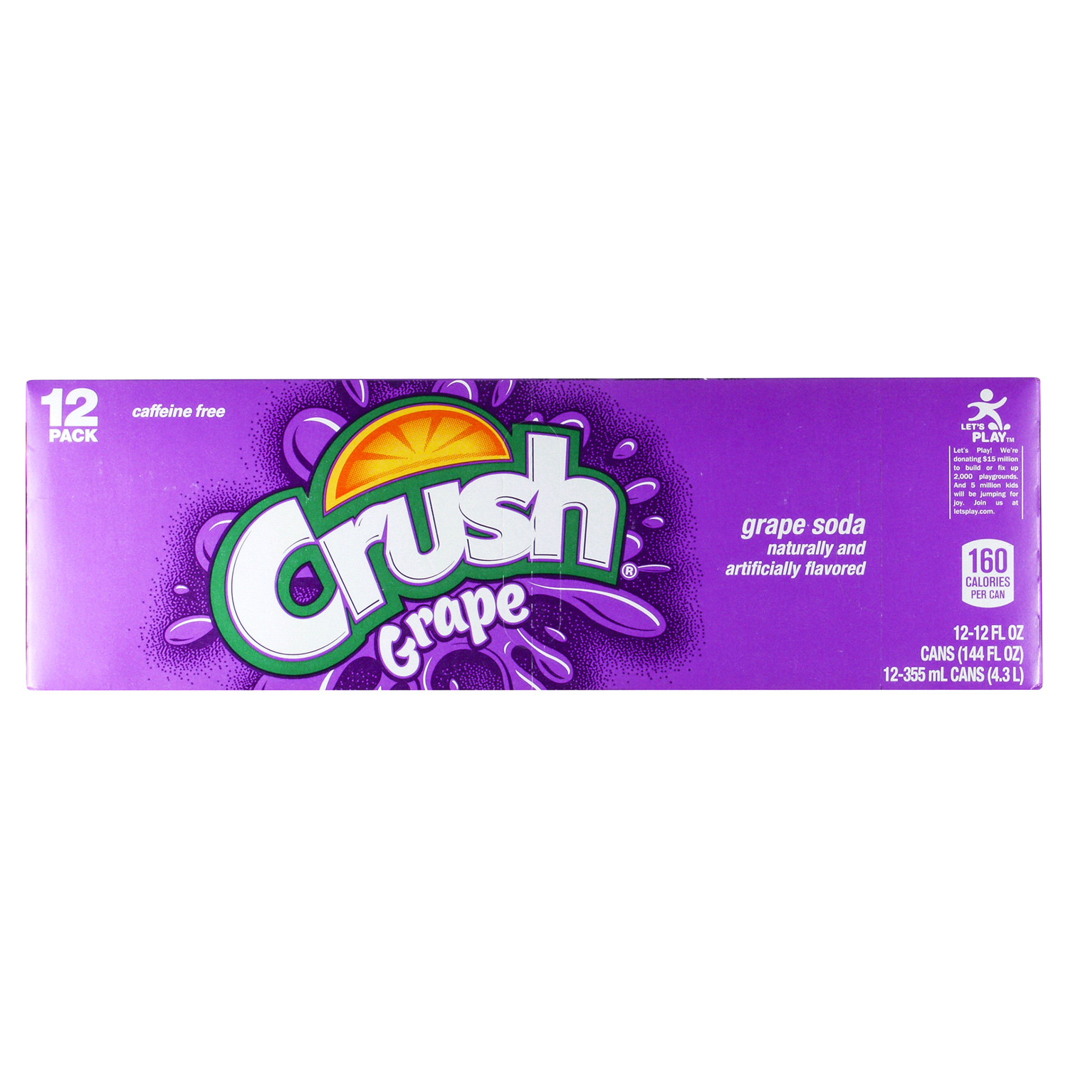 slide 4 of 4, Crush Grape Soda, 12 fl oz cans, 12 pack, 12 ct; 12 oz