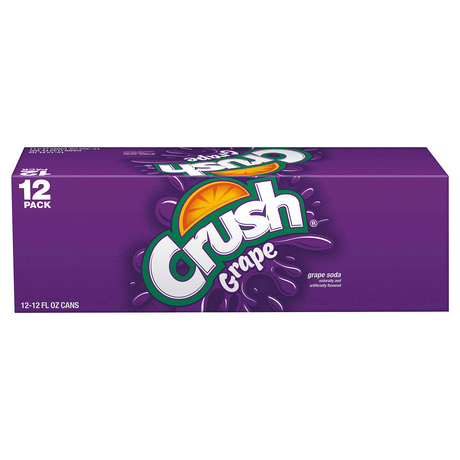 slide 1 of 4, Crush Grape Soda, 12 fl oz cans, 12 pack, 12 ct; 12 oz