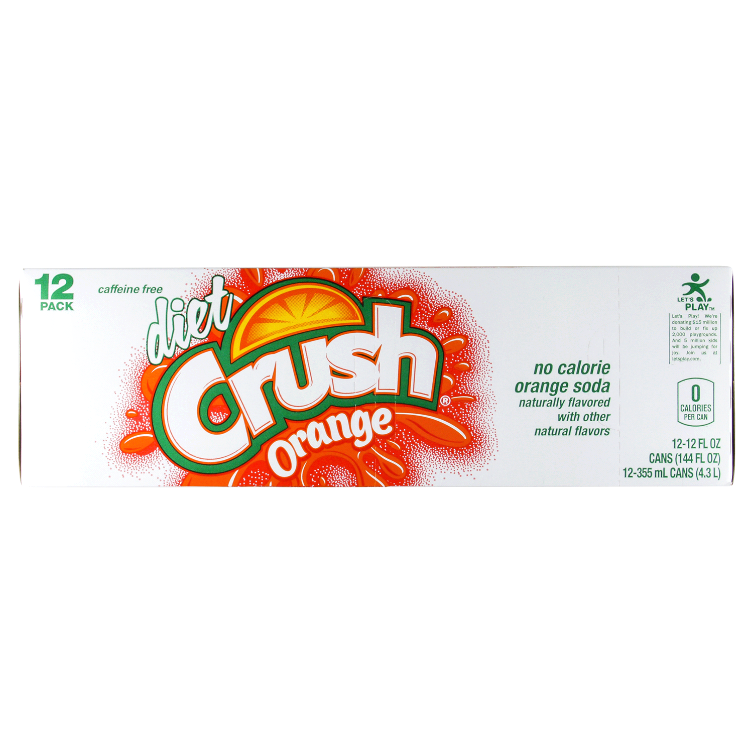 slide 4 of 4, Crush Zero Sugar Orange Soda, 12 fl oz cans, 12 pack, 12 ct; 12 oz