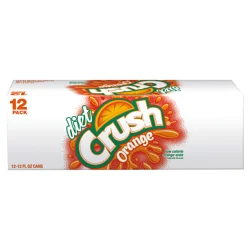 Crush Zero Sugar Orange Soda, 12 fl oz cans, 12 pack