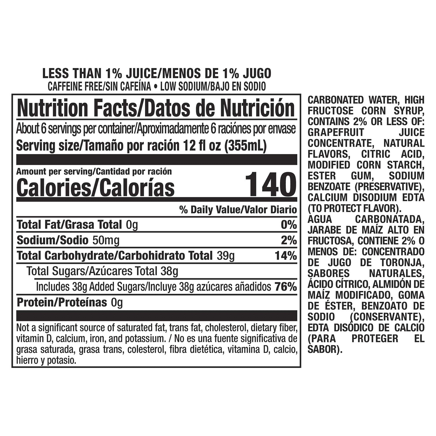 slide 2 of 5, Squirt Caffeine Free Grapefruit Thirst Quencher 2 lt, 2 liter
