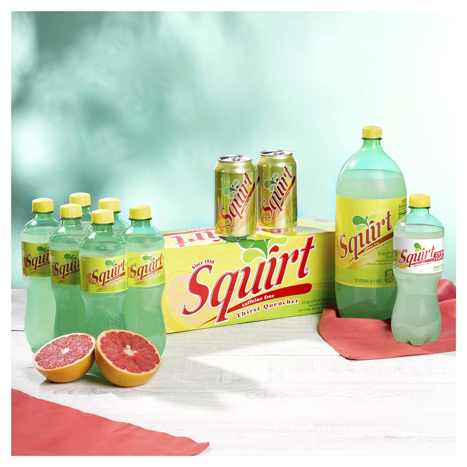 slide 3 of 5, Squirt Caffeine Free Grapefruit Thirst Quencher 2 lt, 2 liter