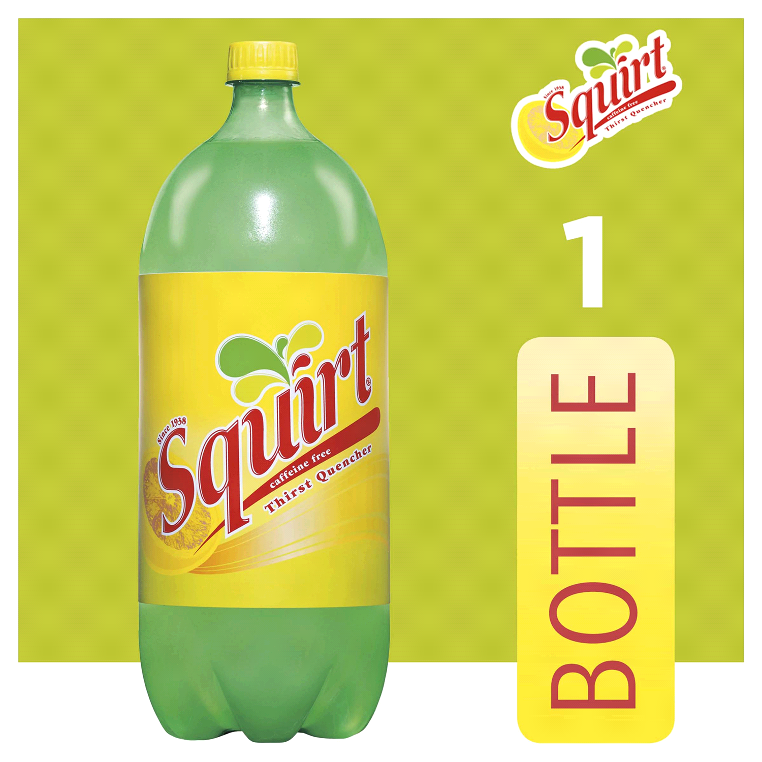 slide 5 of 5, Squirt Caffeine Free Grapefruit Thirst Quencher 2 lt, 2 liter