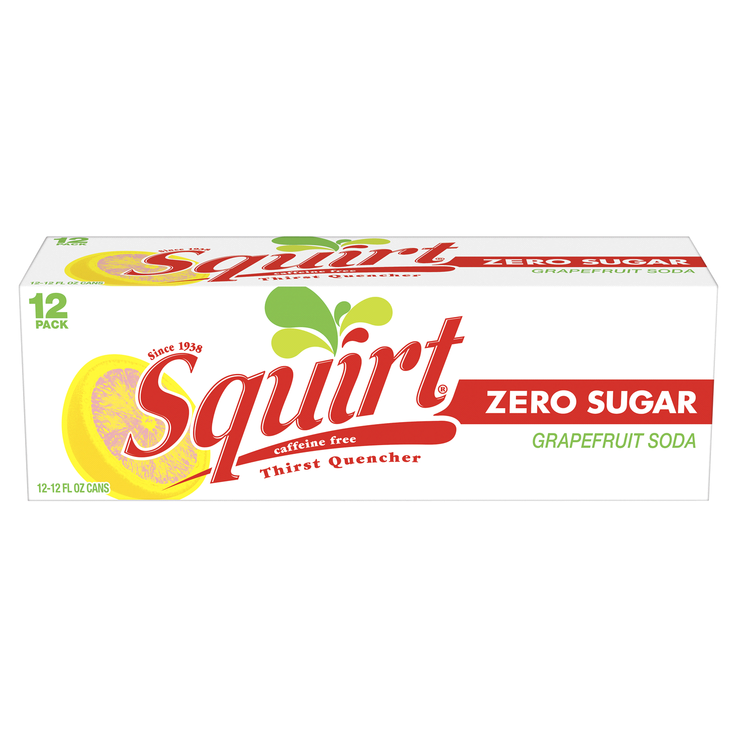 slide 1 of 5, Squirt 12 Pack Zero Sugar Grapefruit Soda 12 - 12 fl oz Cans, 12 ct; 12 oz