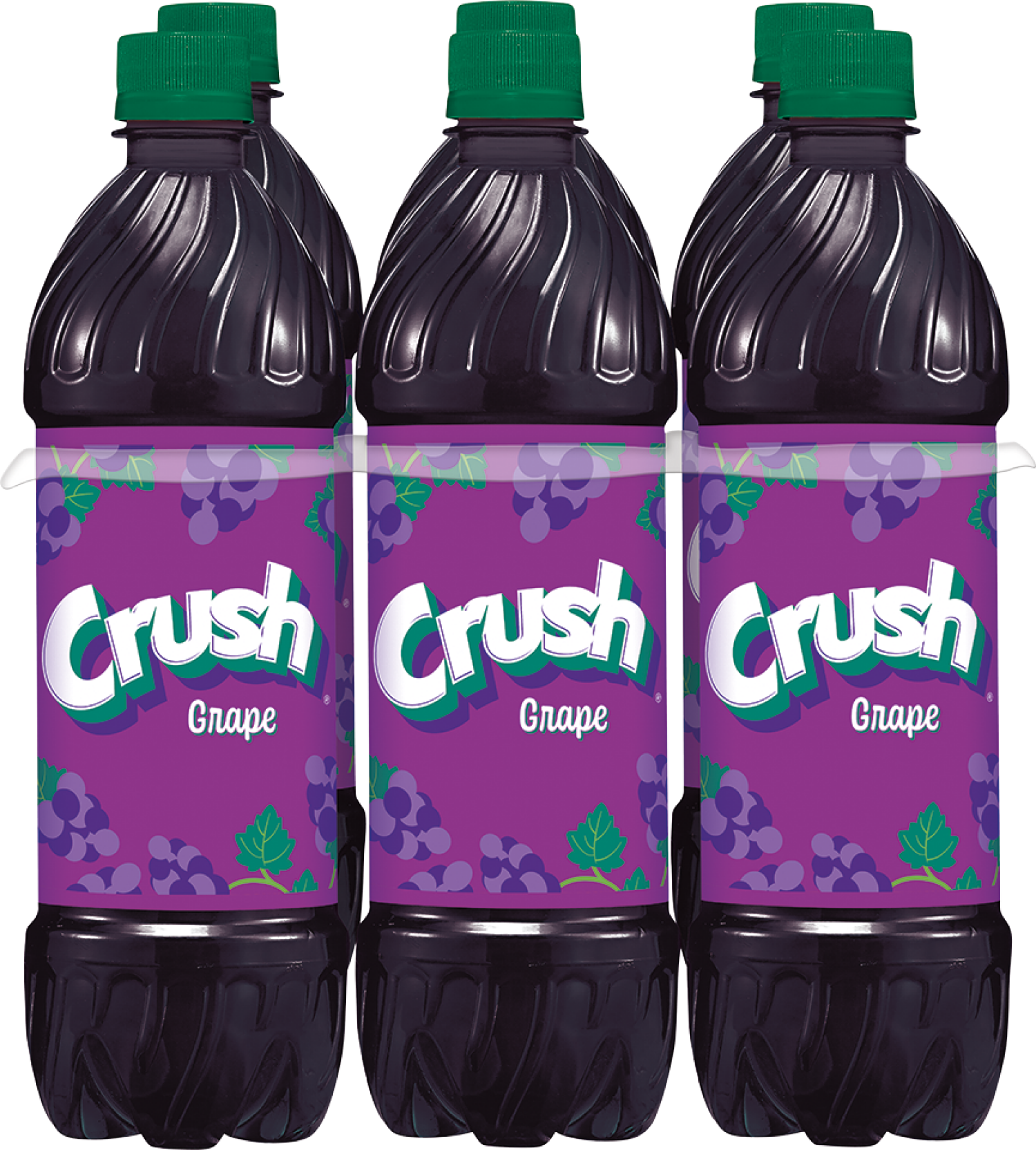 slide 1 of 2, Crush Grape Soda, .5 L bottles, 6 pack, 6 ct