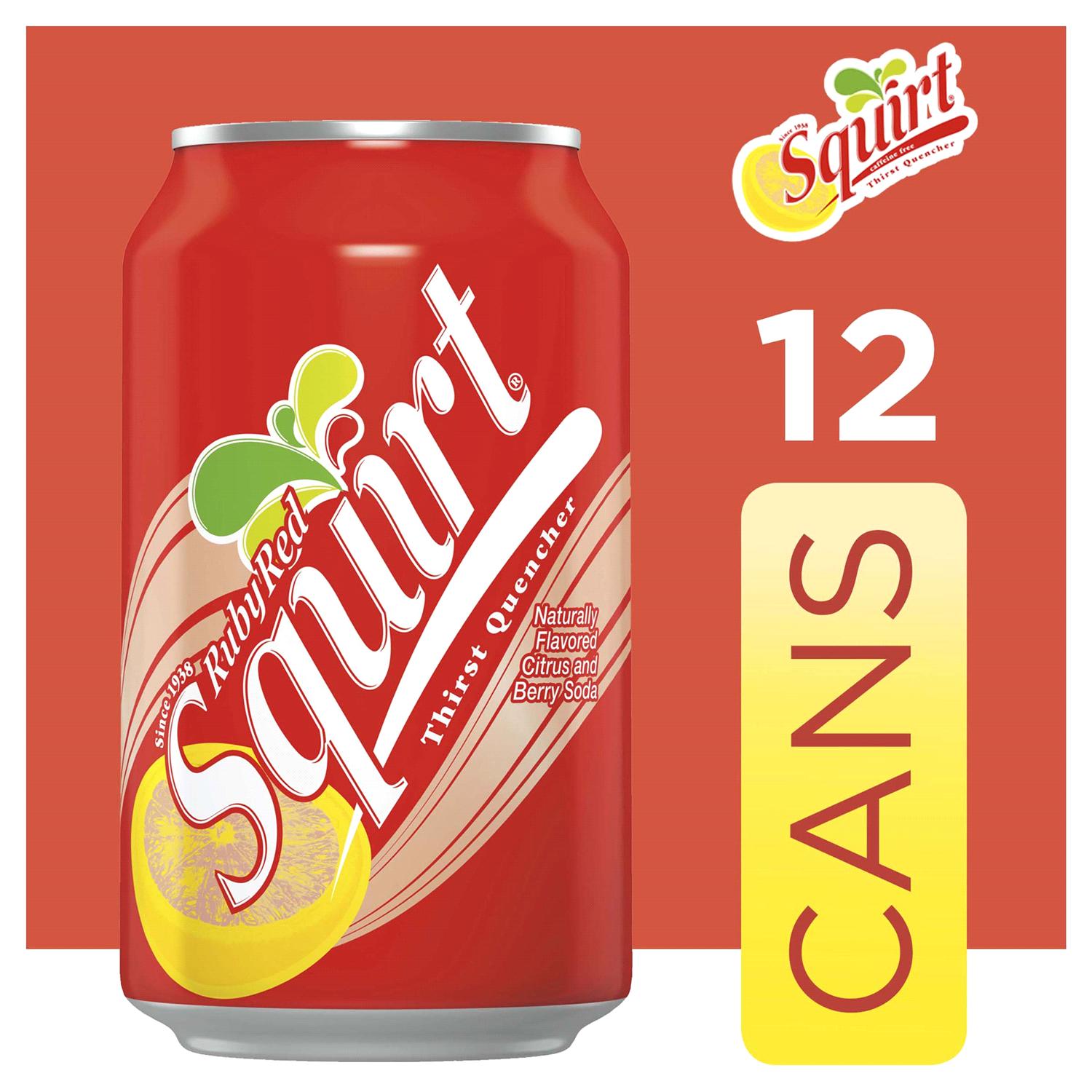 slide 3 of 5, Squirt Ruby Red Soda - 12 ct; 12 fl oz, 12 ct; 12 fl oz