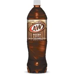 A&W Root Beer Soda, 1.25 L bottle