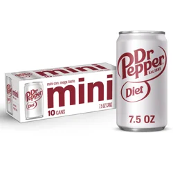 Dr Pepper Diet Mini Cans - 10 ct; 7.5 fl oz - 10 ct; 7.5 fl oz