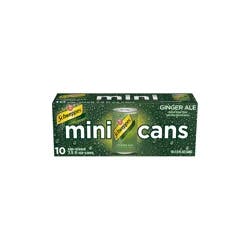 Schweppes Ginger Ale Soda, 7.5 fl oz Mini Cans, 10 pack - 10 ct