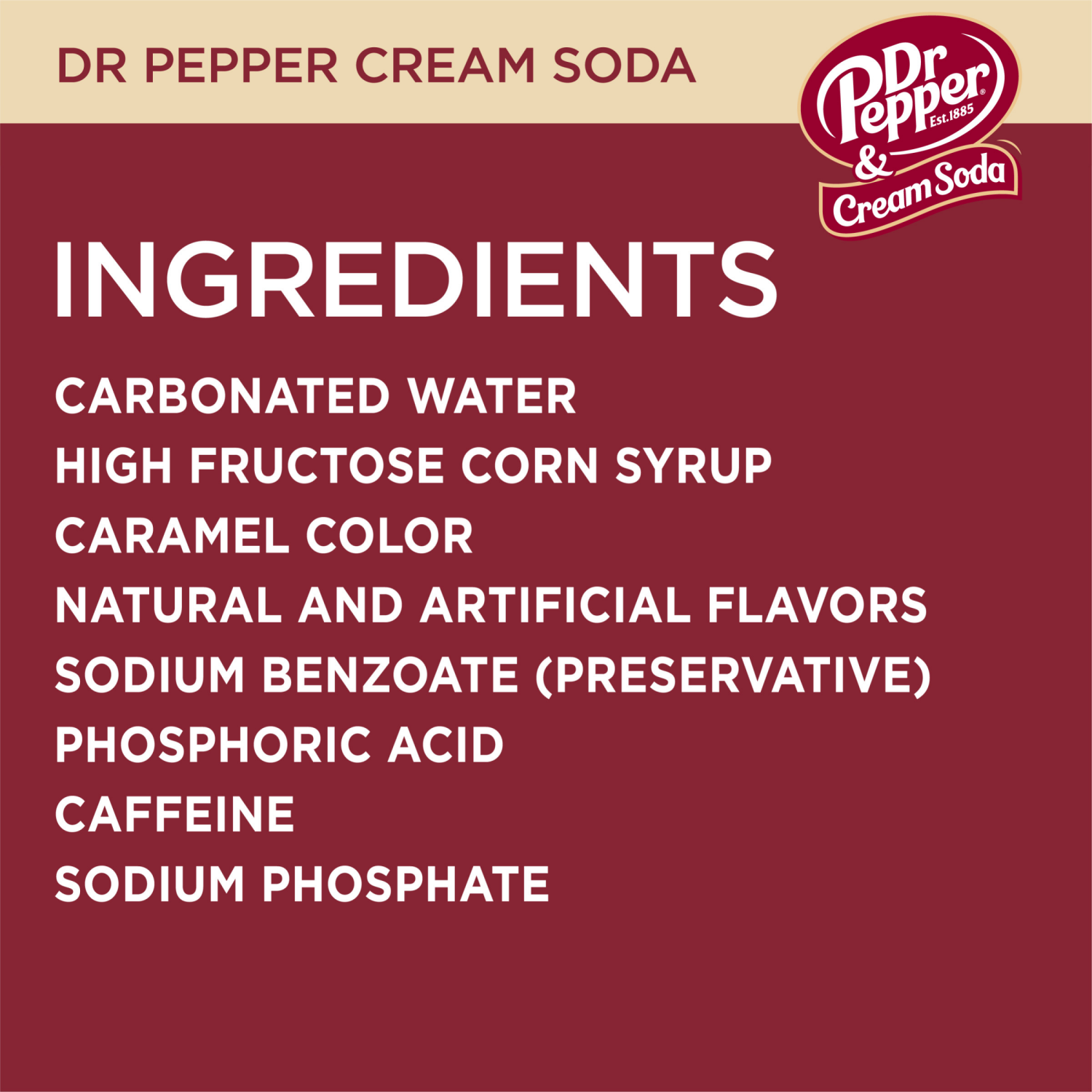 slide 5 of 8, Dr Pepper and Cream Soda, 12 fl oz cans, 12 pack, 12 ct; 12 fl oz