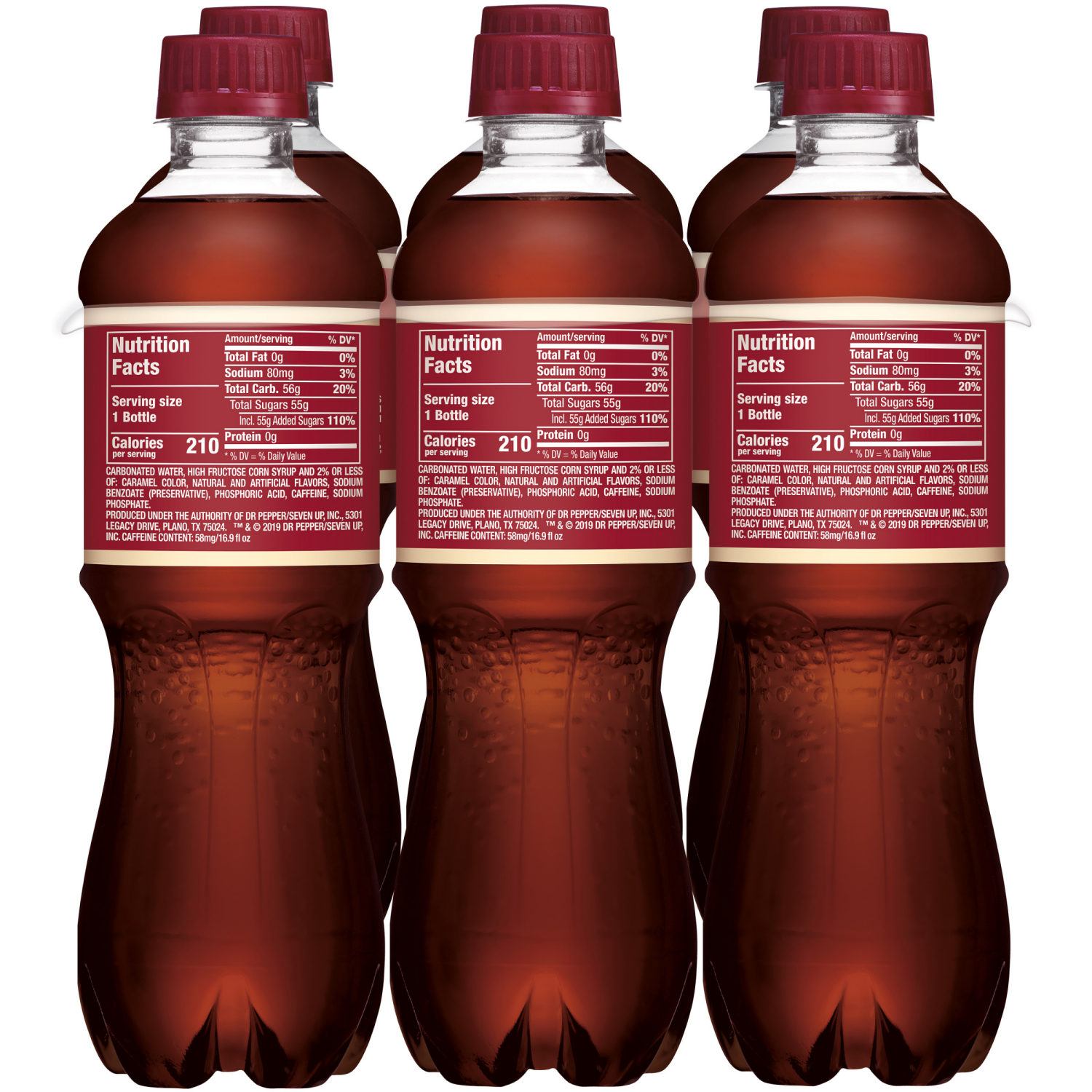 slide 5 of 5, Dr Pepper & Cream Soda, .5 L bottles, 6 pack, 6 ct; 0.5 l