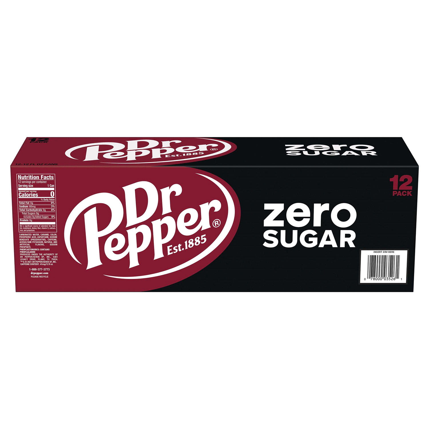 slide 4 of 5, Dr Pepper 12 Pack Zero Sugar Soda 12-12 fl oz Cans, 12 ct; 12 oz