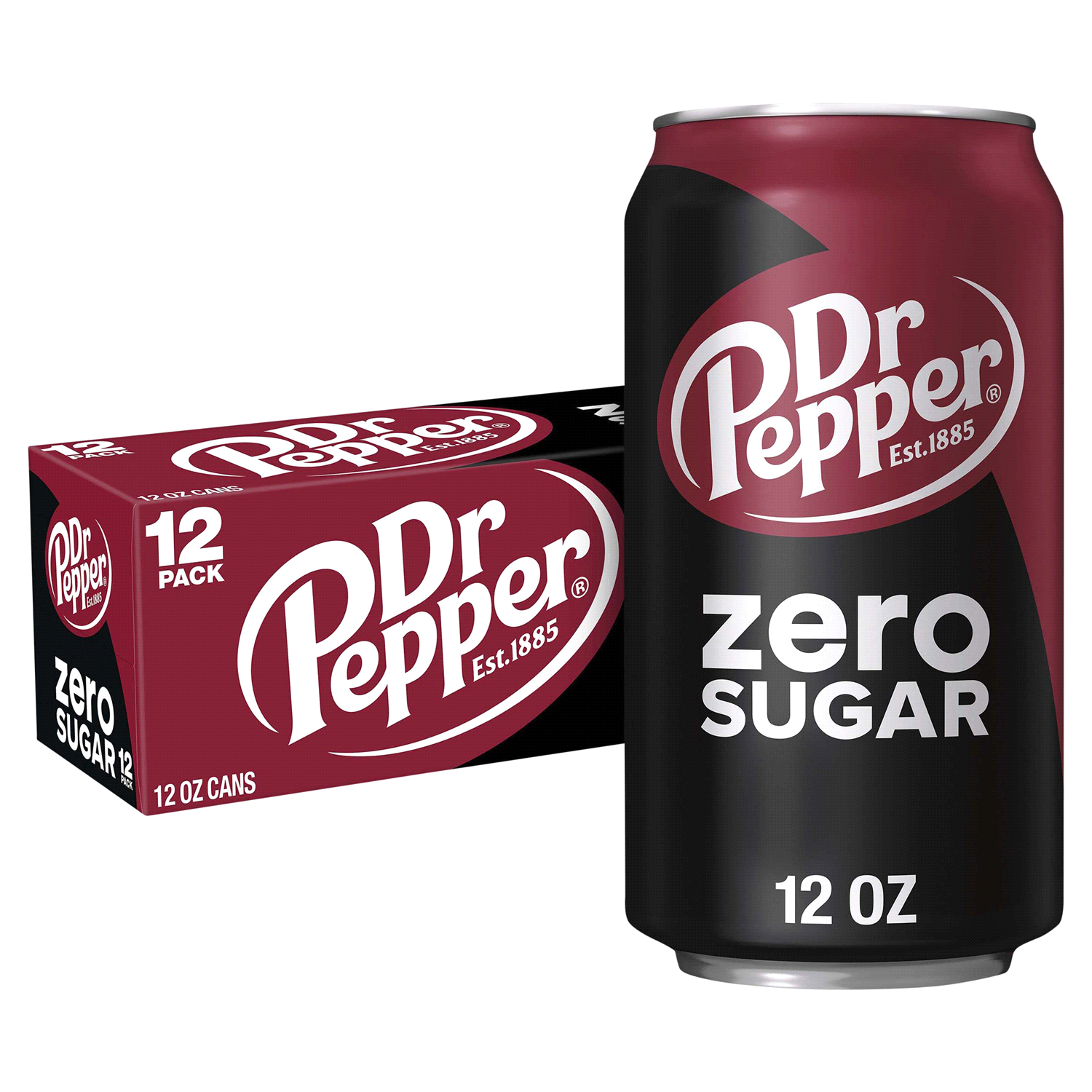 slide 5 of 5, Dr Pepper 12 Pack Zero Sugar Soda 12-12 fl oz Cans, 12 ct; 12 oz