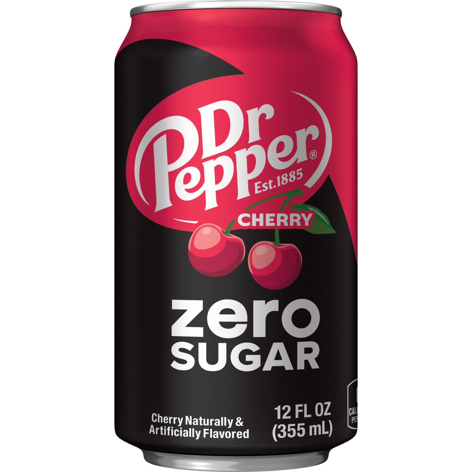 slide 6 of 7, Dr Pepper Cherry Zero Sugar Soda, 12 fl oz cans, 12 pack, 12 ct; 12 fl oz