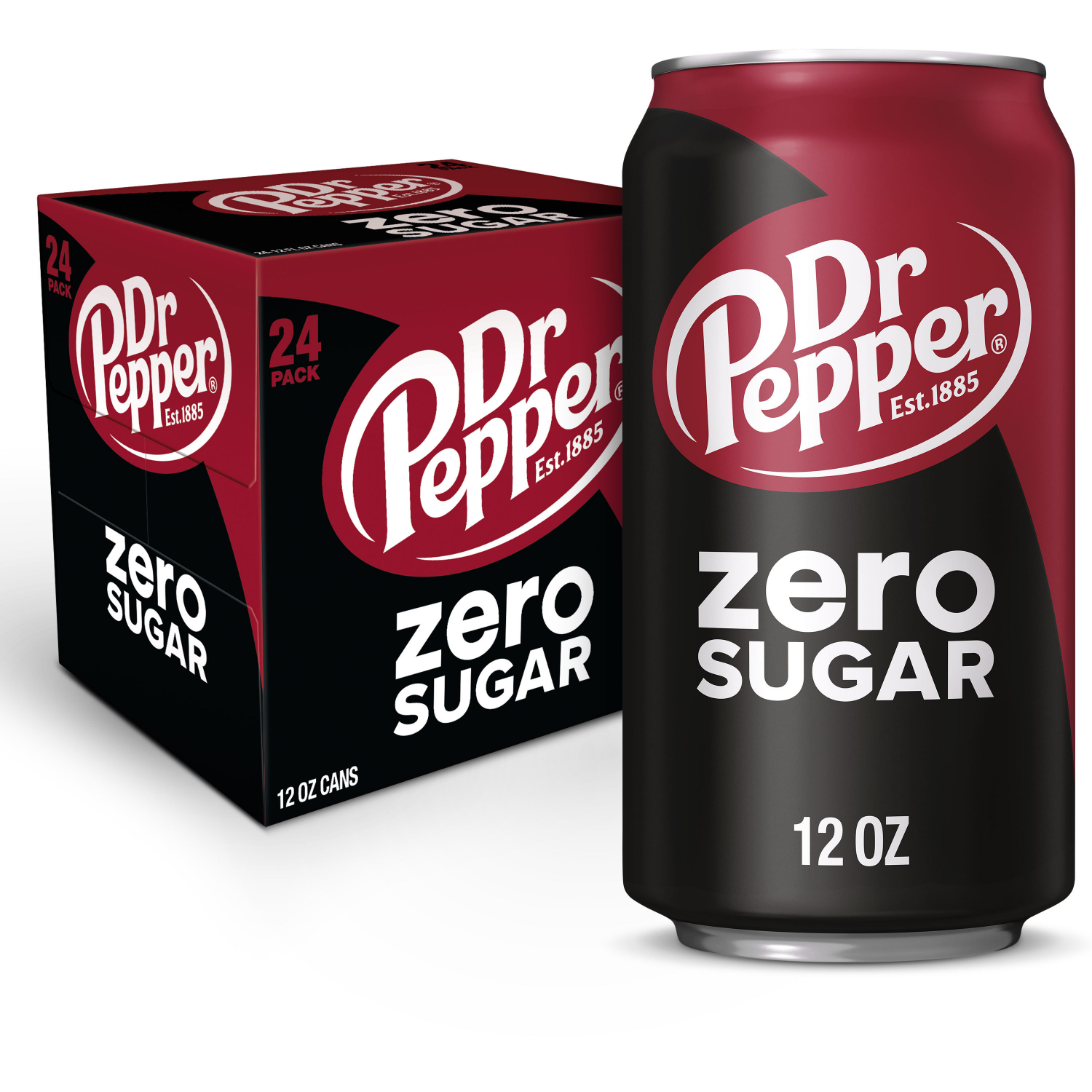 slide 1 of 5, Dr Pepper Zero Sugar 24 Pack Soda 24 ea, 24 ct; 12 oz