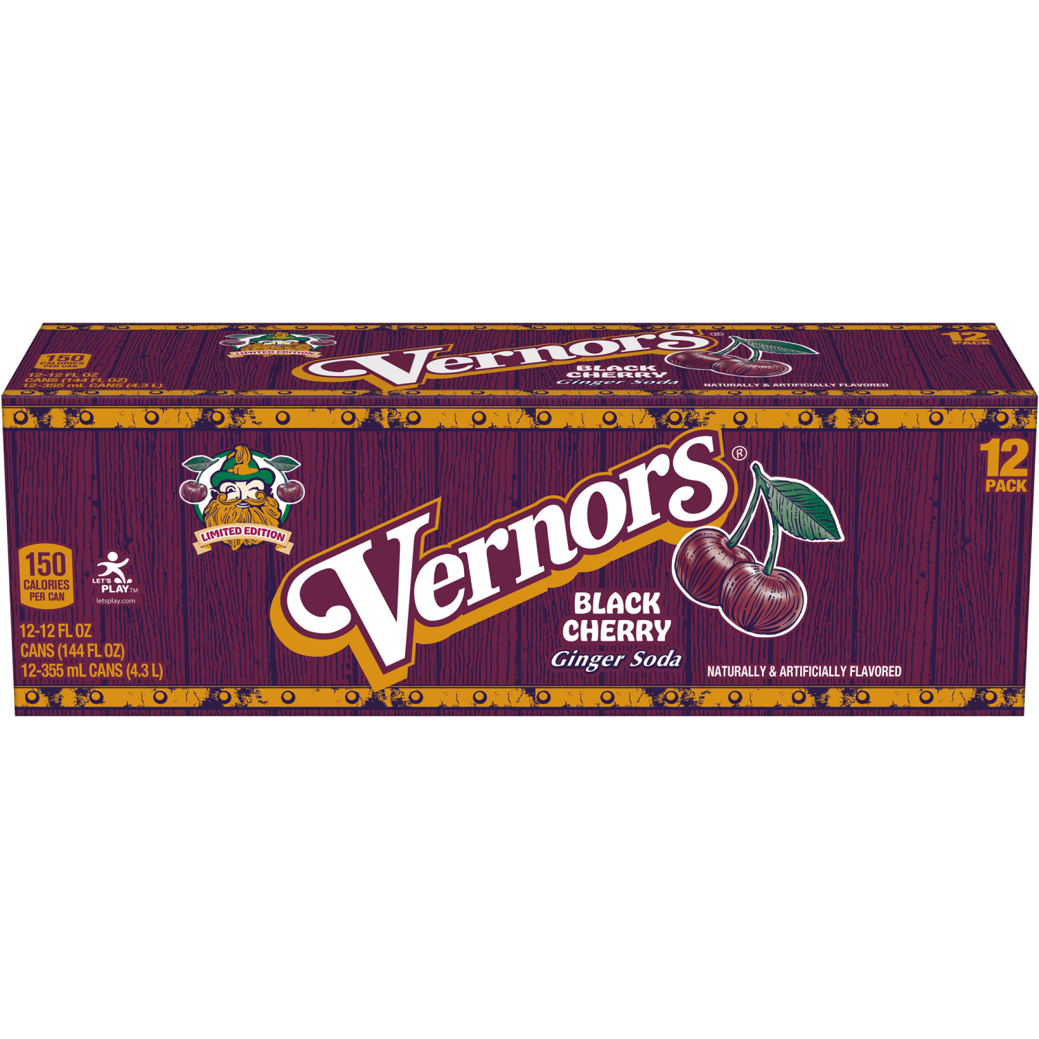 slide 5 of 7, Vernors Black Cherry Ginger Ale Soda - 12 ct; 12 fl oz, 12 ct; 12 fl oz