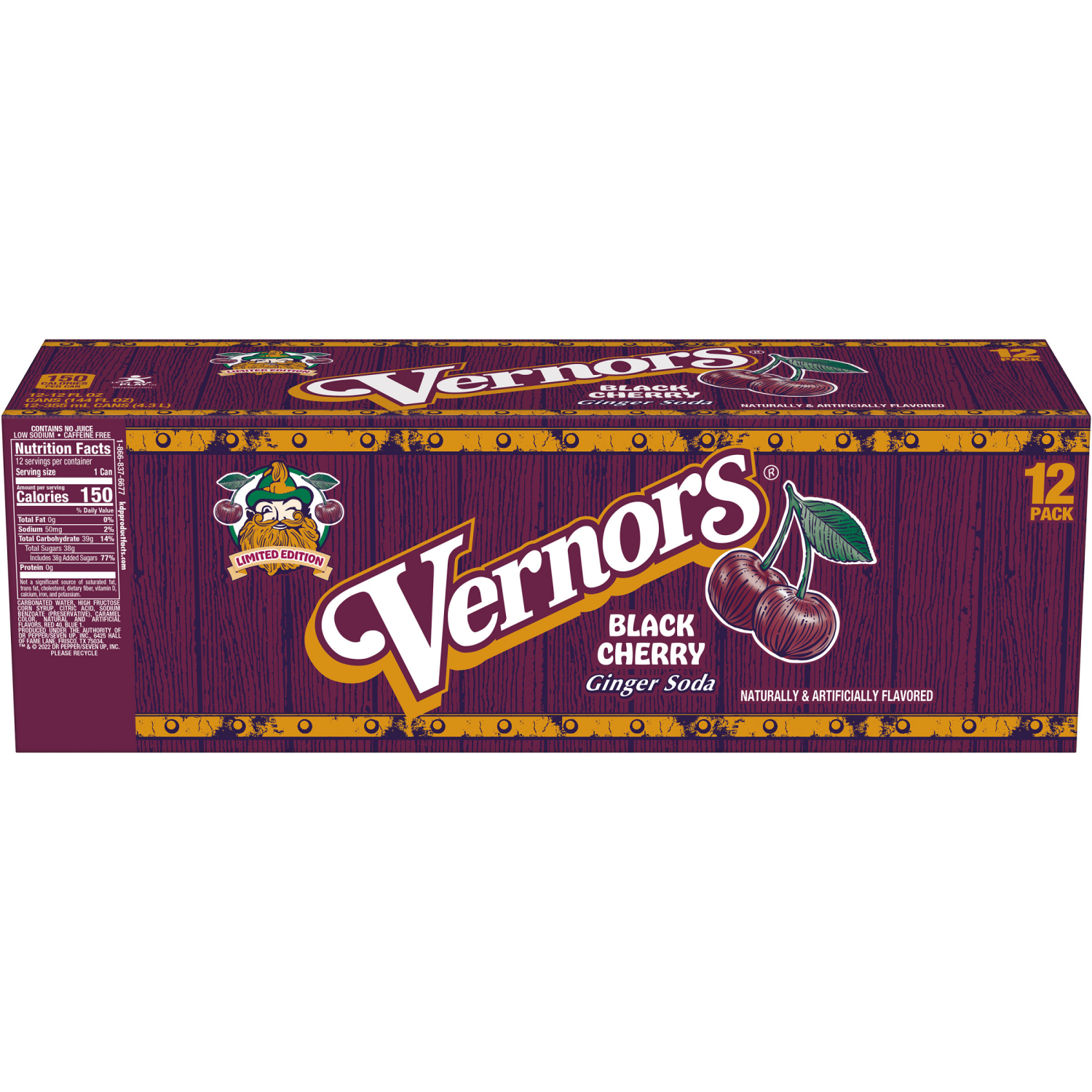 slide 7 of 7, Vernors Black Cherry Ginger Ale Soda - 12 ct; 12 fl oz, 12 ct; 12 fl oz