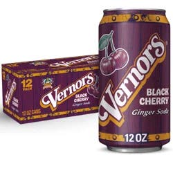 Vernors Black Cherry Ginger Ale Soda - 12 ct; 12 fl oz