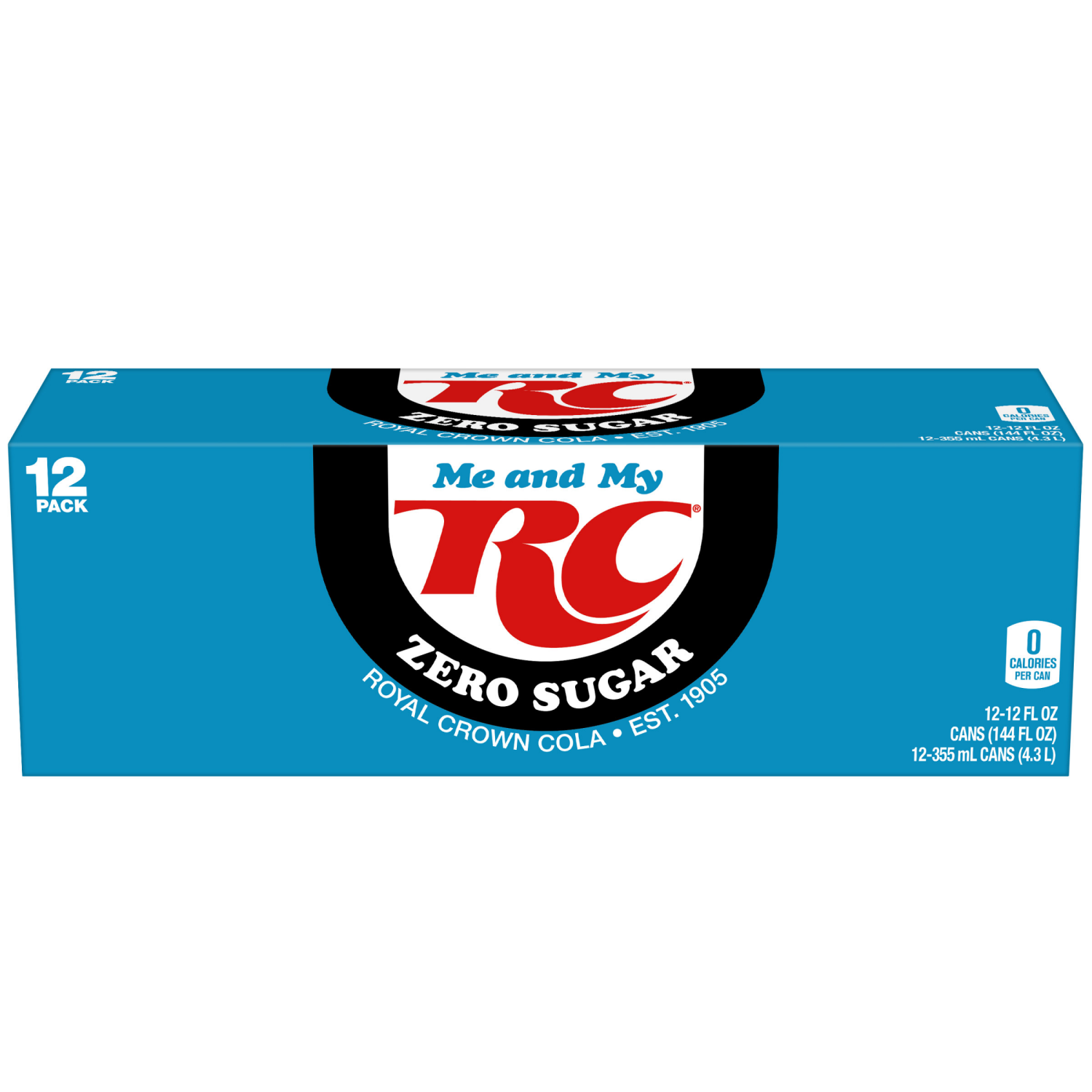 slide 3 of 4, RC Cola Cola Zero Sugar Soda, 12 fl oz cans, 12 pack, 12 ct; 12 oz