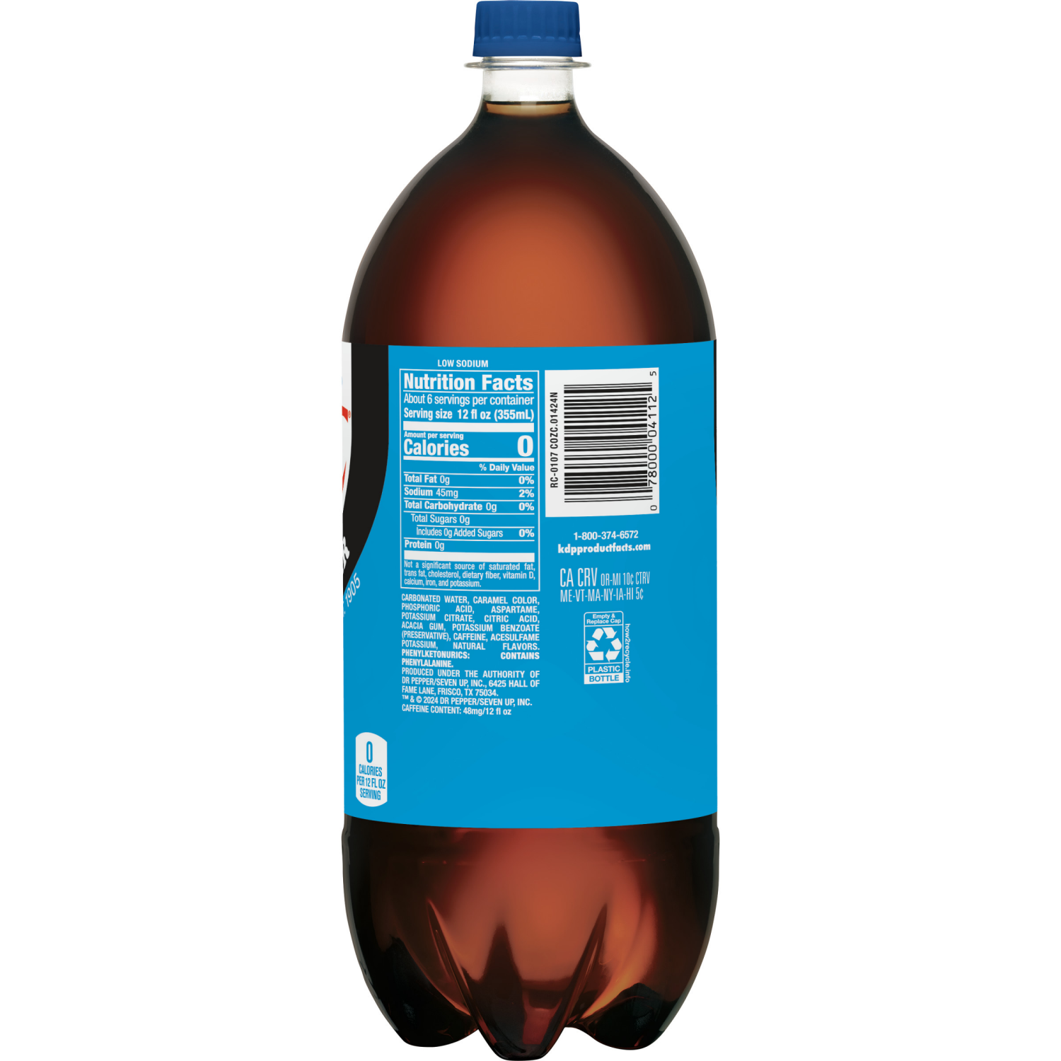 slide 3 of 3, Rc Cola Zero Sugar, 2 liter