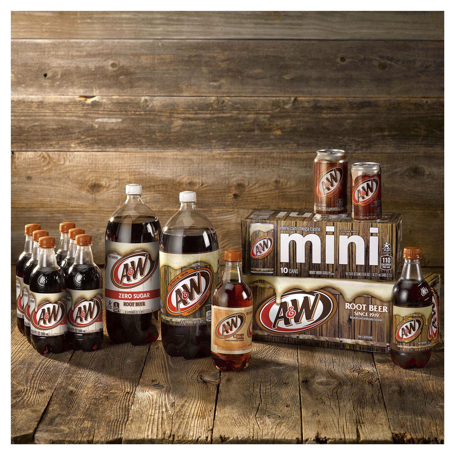 slide 3 of 5, A&W 12 Pack No Caffeine Soda 12-12 fl oz Cans, 12 ct; 12 fl oz