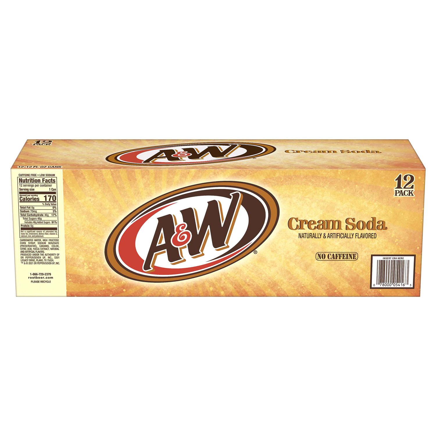 slide 4 of 5, A&W 12 Pack Cream Soda 12-12 fl oz Cans, 12 ct; 12 fl oz