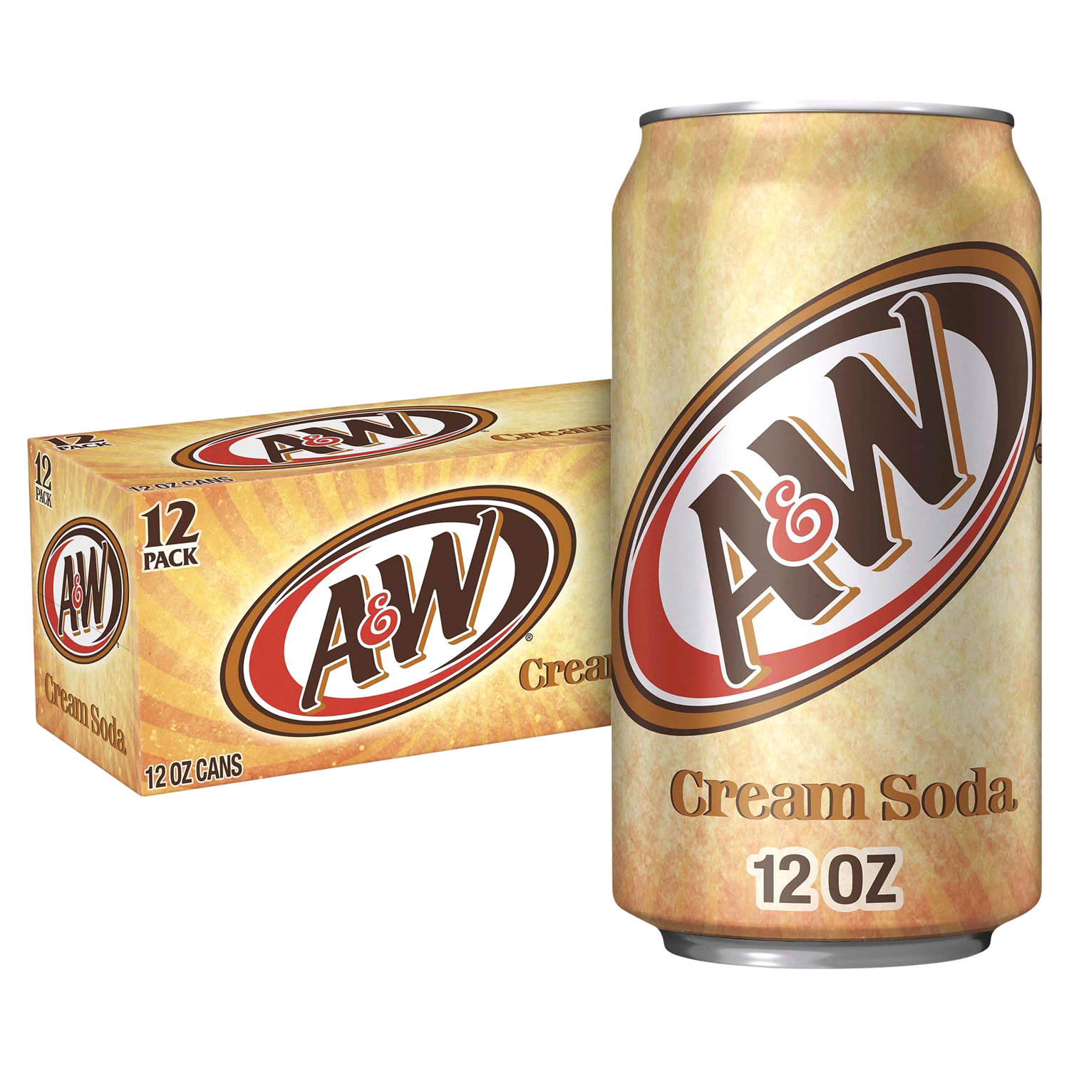slide 5 of 5, A&W 12 Pack Cream Soda 12-12 fl oz Cans, 12 ct; 12 fl oz