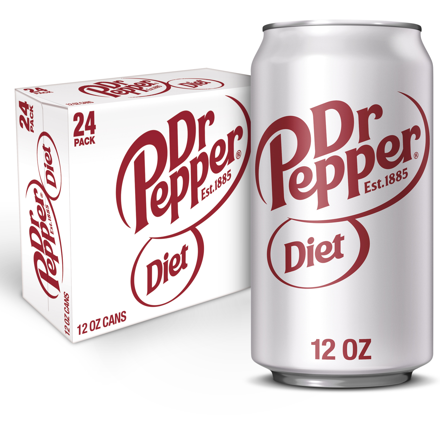 slide 5 of 6, Dr Pepper Diet Dr Pepper Soda, 12 fl oz cans, 24 pack, 24 ct; 12 fl oz