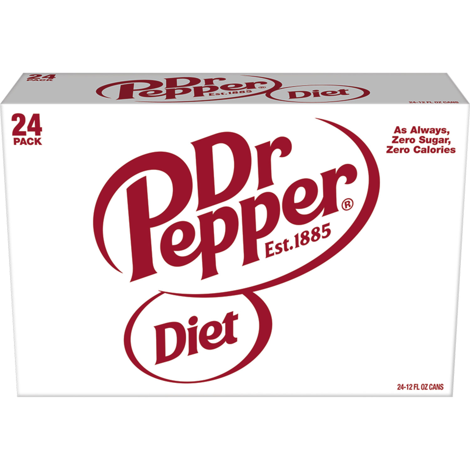 slide 1 of 6, Dr Pepper Diet Dr Pepper Soda, 12 fl oz cans, 24 pack, 24 ct; 12 fl oz