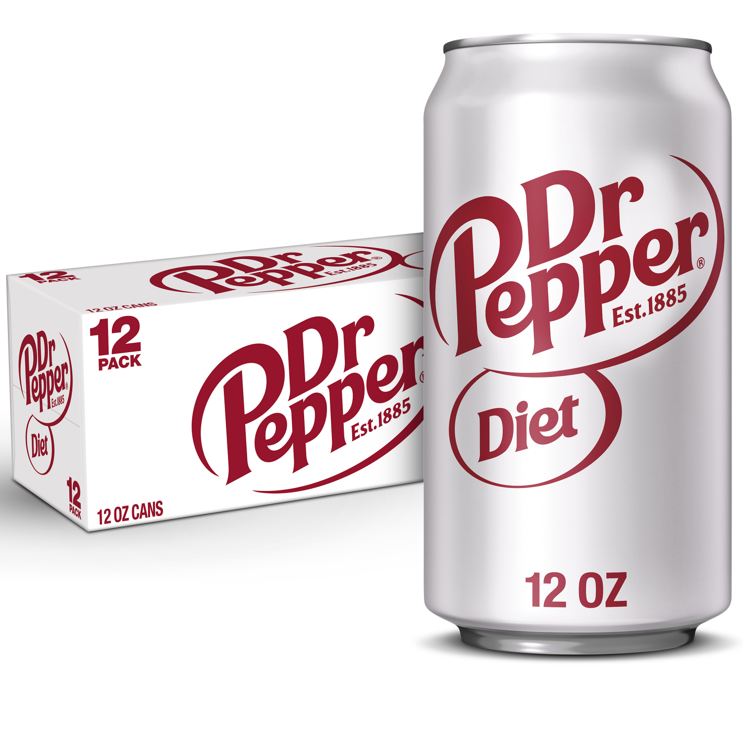 slide 1 of 5, Dr Pepper Diet Dr Pepper Soda, 12 fl oz cans, 12 pack, 12 ct; 12 fl oz