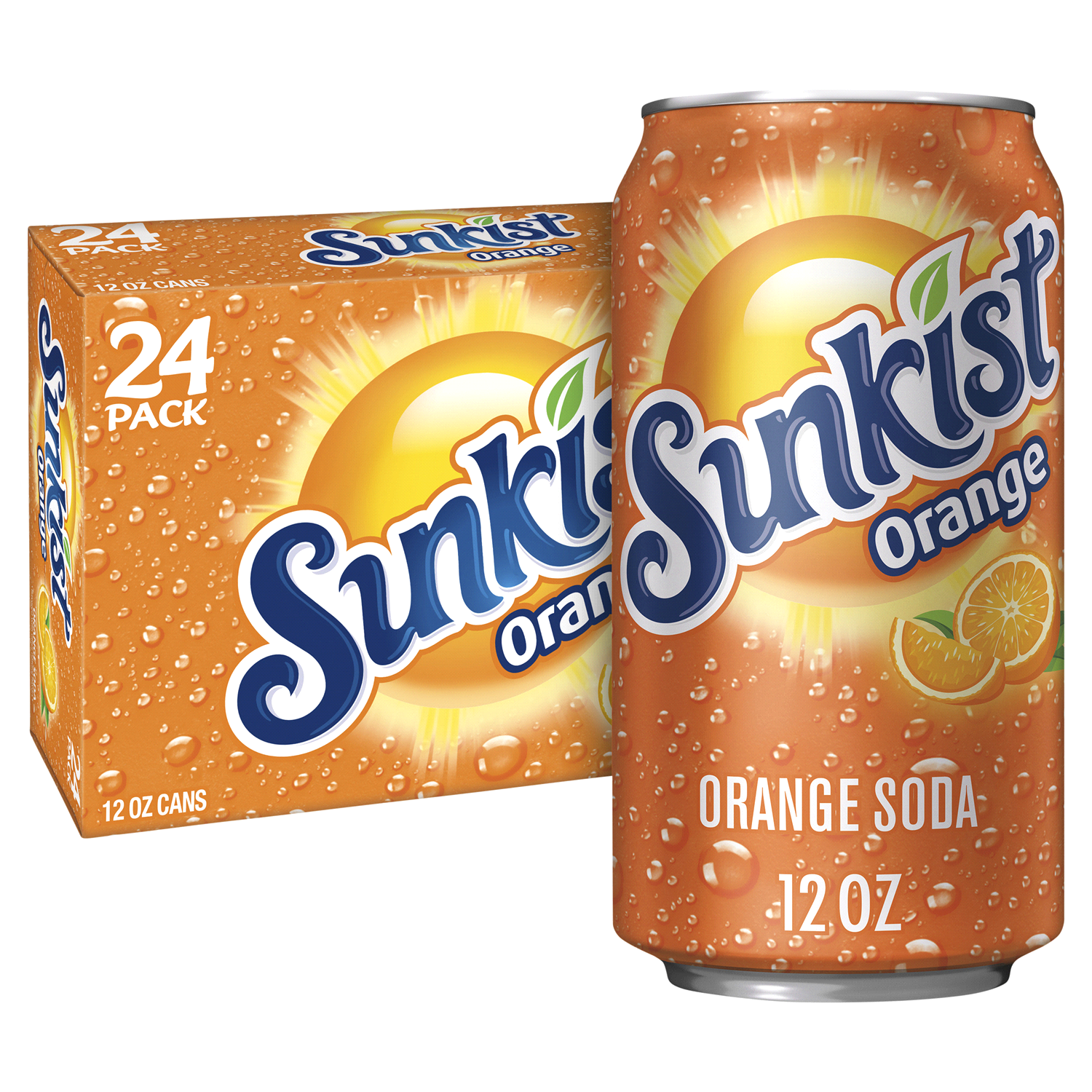 slide 1 of 5, Sunkist Orange Soda, 24 ct; 12 fl oz