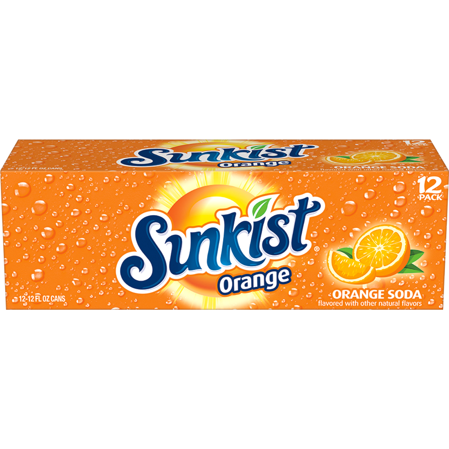 slide 5 of 5, Sunkist 12 Pack Orange Soda 12-12 fl oz Cans, 12 ct; 12 oz