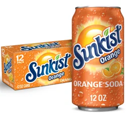 Sunkist 12 Pack Orange Soda 12-12 fl oz Cans
