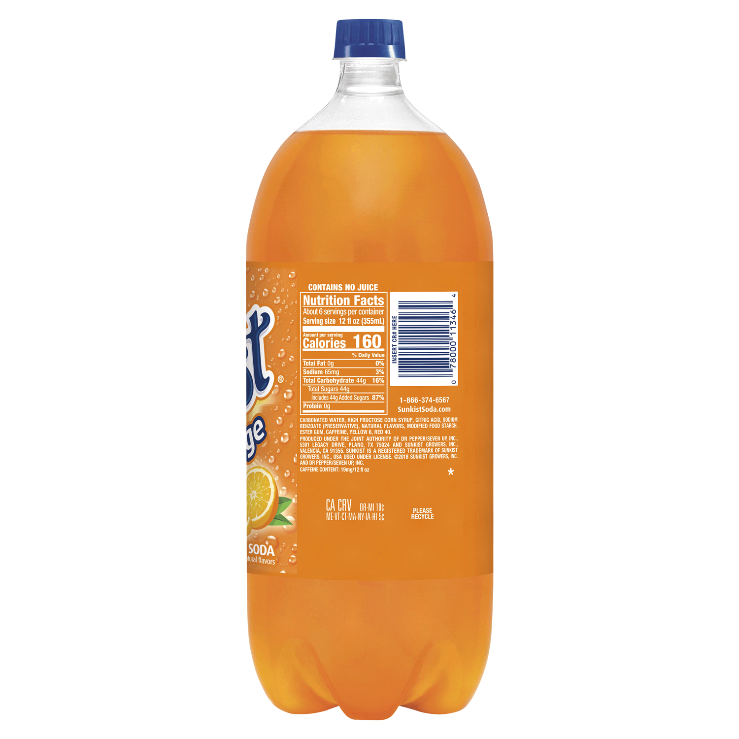 slide 4 of 5, Sunkist Orange Soda- 2.10 qt, 2.1 qt