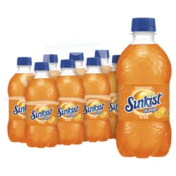 Sunkist Orange Soda, 12 fl oz bottles, 8 pack