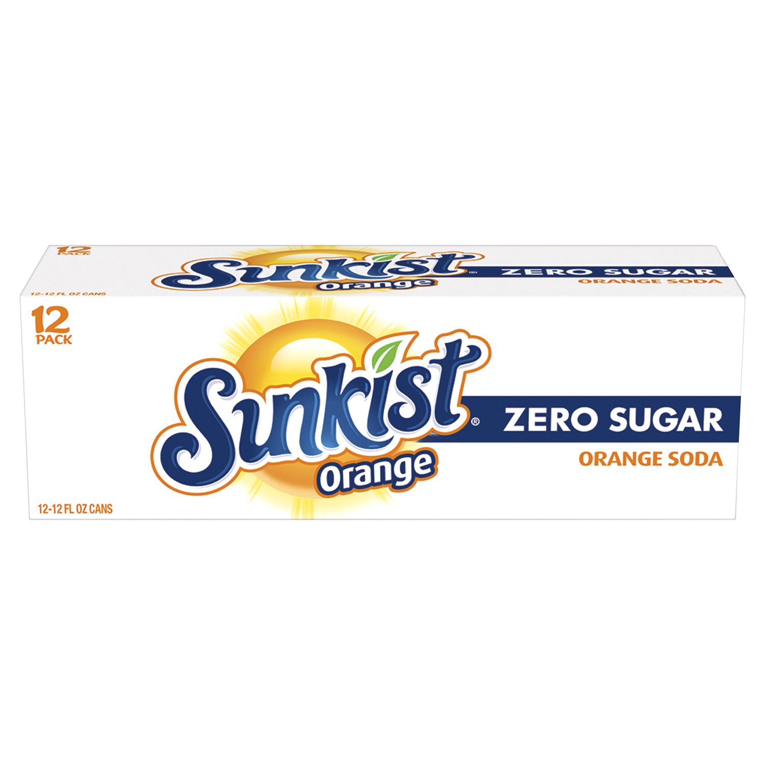 slide 5 of 5, Sunkist Zero Sugar Orange Soda 12-12 fl oz Cans, 12 ct; 12 fl oz