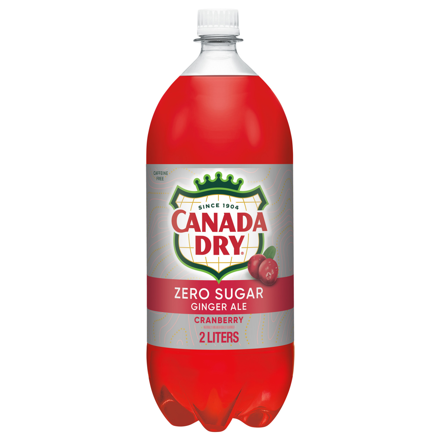 slide 1 of 2, Canada Dry Zero Sugar Cranberry Ginger Ale Soda, 2 L bottle, 2.1 qt
