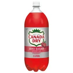 Canada Dry Zero Sugar Cranberry Ginger Ale Soda, 2 L bottle