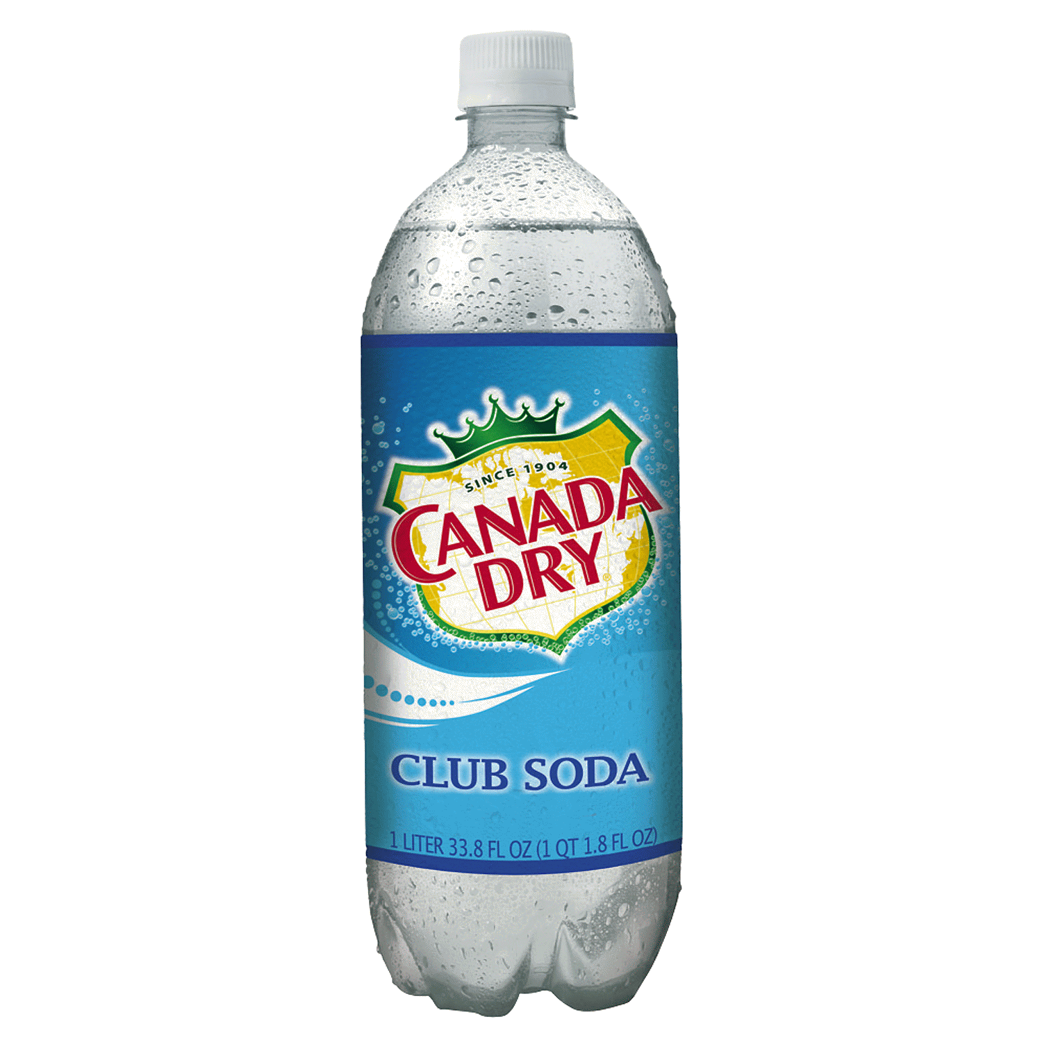 slide 1 of 1, Canada Dry Club Soda, 1 L bottle, 1 liter