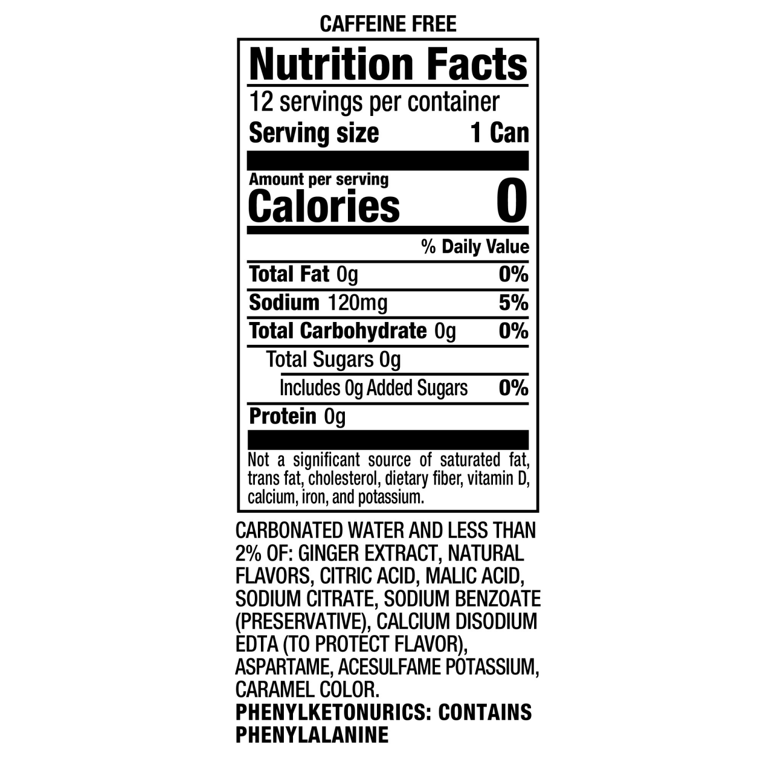 slide 5 of 5, Canada Dry Zero Sugar Ginger Ale Soda, 12 fl oz cans, 12 pack, 12 ct; 12 oz