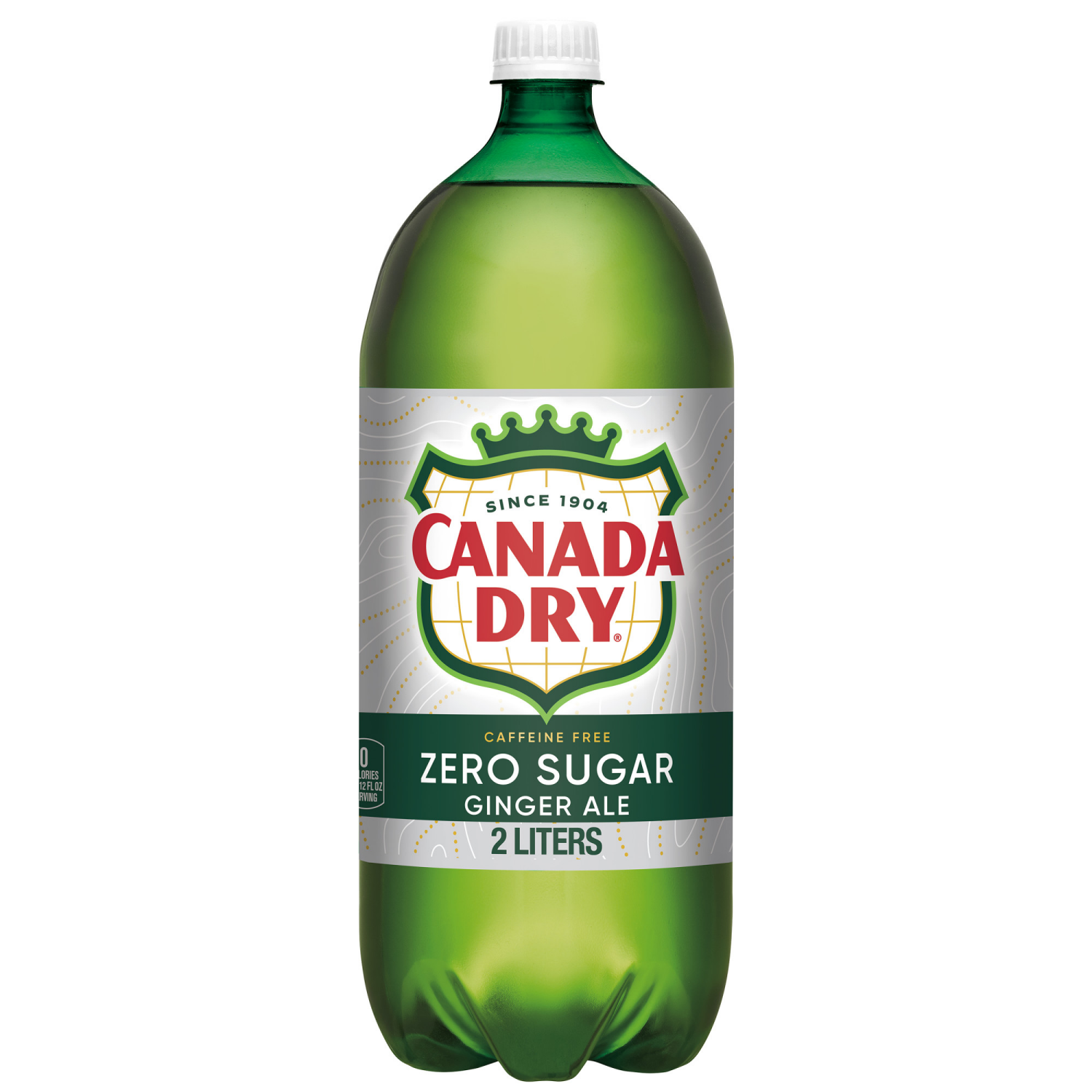 slide 1 of 4, Canada Dry Zero Sugar Ginger Ale Soda, 2 L bottle, 2.1 qt