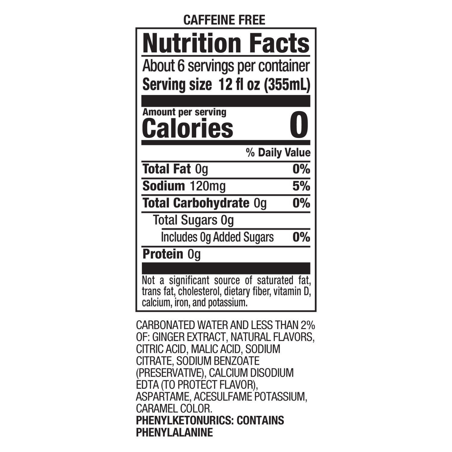 slide 4 of 4, Canada Dry Zero Sugar Ginger Ale Soda, 2 L bottle, 2.1 qt