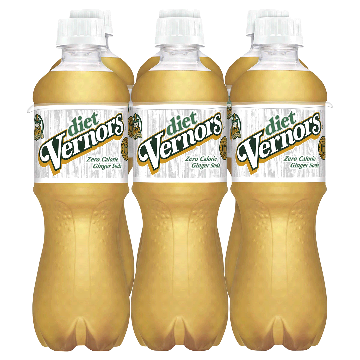 slide 1 of 4, Vernors Zero Sugar Ginger Soda, .5 L bottles, 6 pack, 6 ct