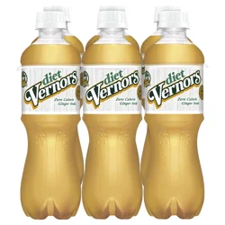 Vernors Zero Sugar Ginger Soda, .5 L bottles, 6 pack