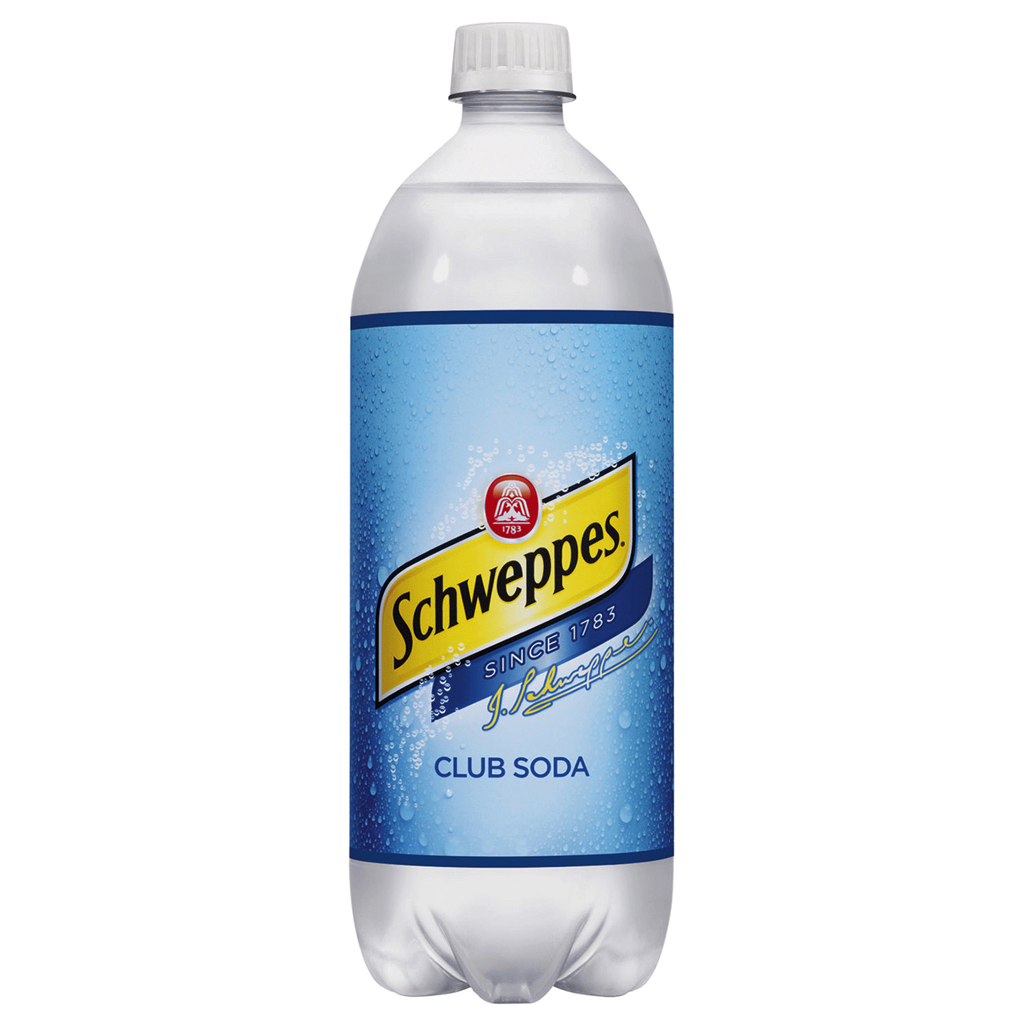 slide 1 of 1, Schweppes Club Soda- 33.8 fl oz, 1 liter