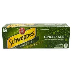 Schweppes Ginger Ale Soda- 12 ct