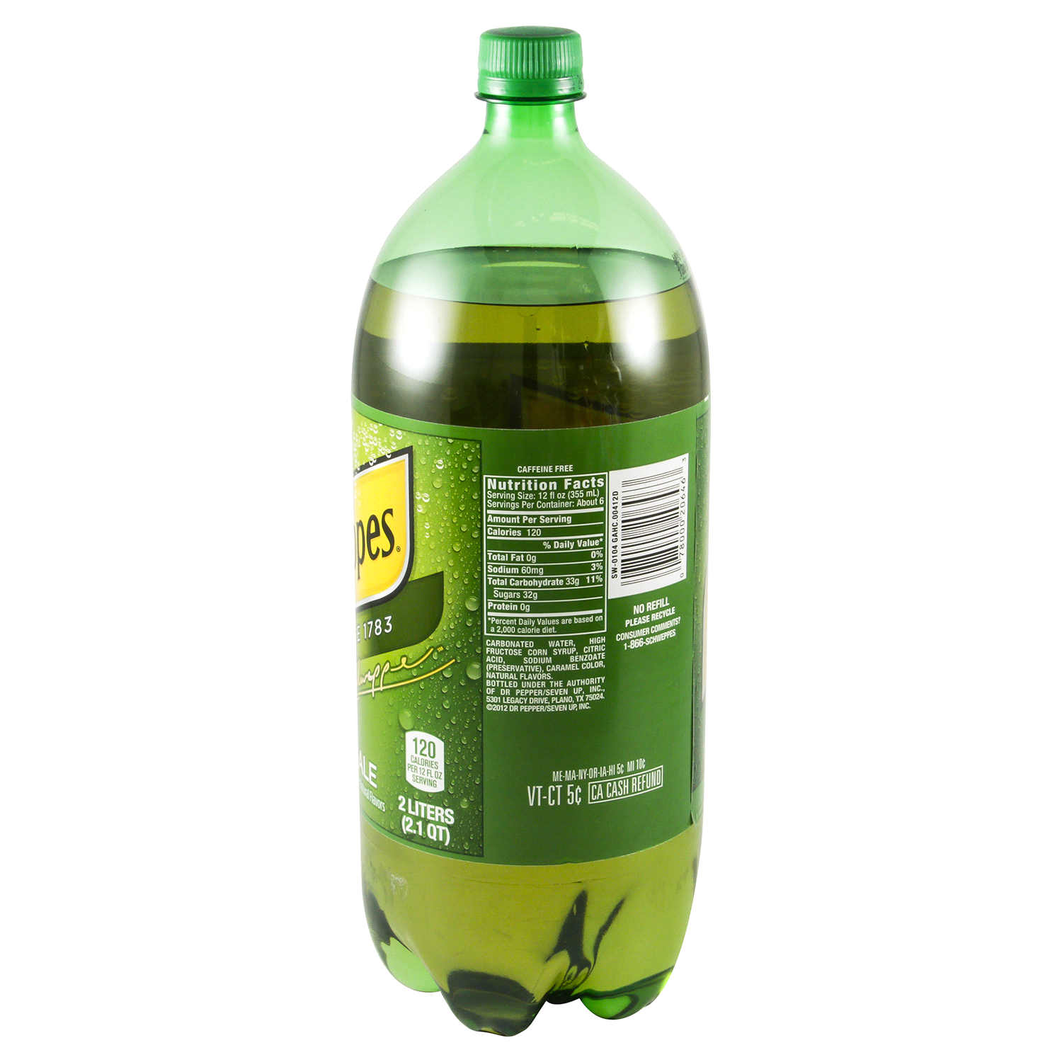slide 2 of 3, Schweppes Caffeine Free Ginger Ale 2 lt, 2 liter