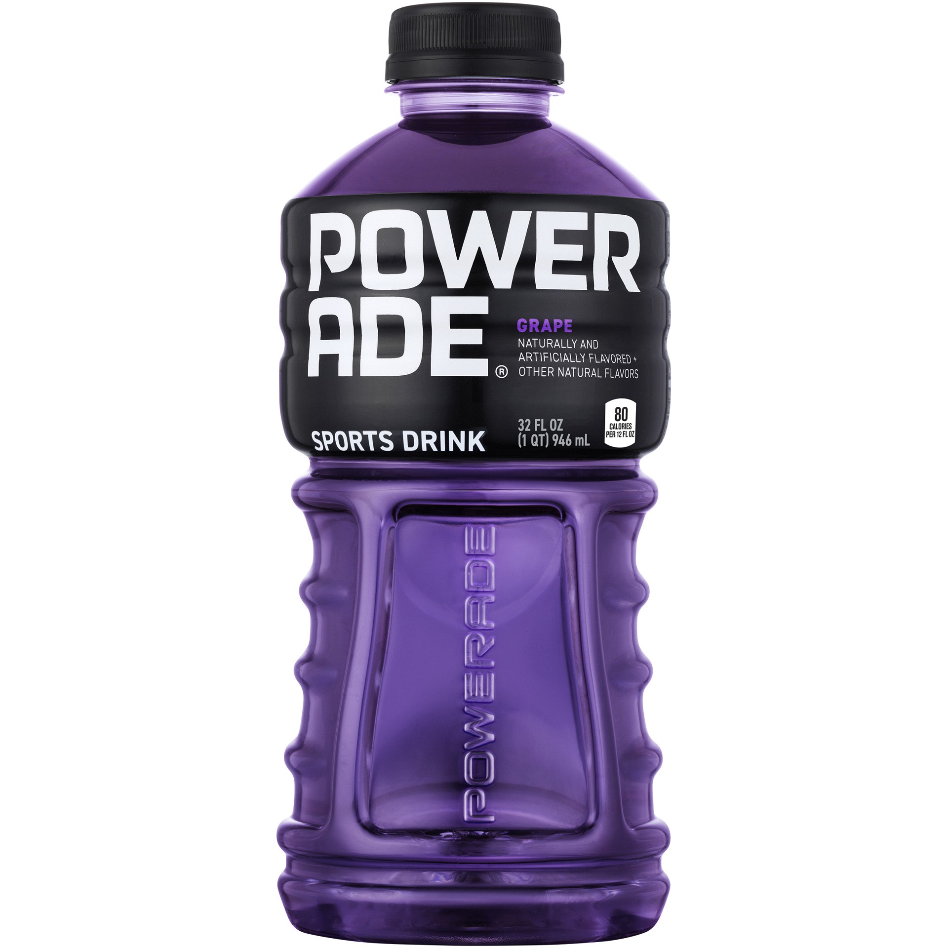 slide 4 of 4, POWERADE Grape, ION4 Electrolyte Enhanced Fruit Flavored Sports Drink w/ Vitamins B3, B6, and B12, Replenish Sodium, Calcium, Potassium, Magnesium, 32 fl oz, 32 fl oz