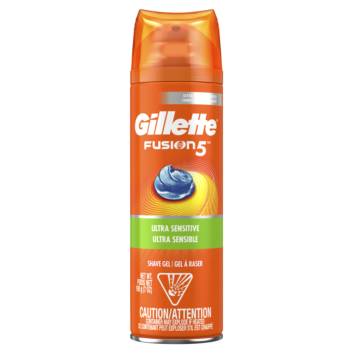 slide 1 of 2, Gillette Ultra Sensitive Shave Gel 198 gr, 7 fl oz