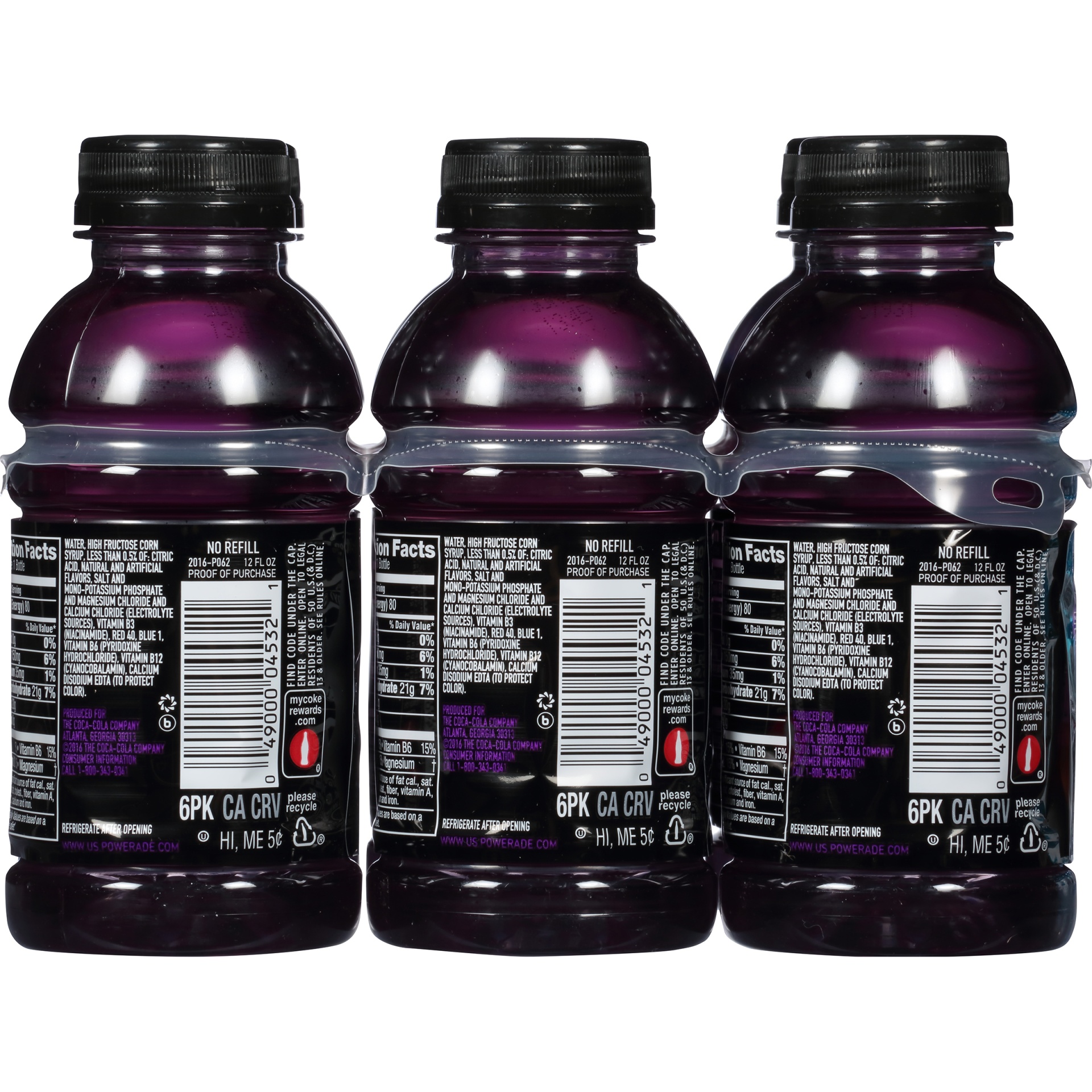 slide 4 of 7, Powerade Fruit Punch Sports Drink Bottles - 6 ct; 12 fl oz, 6 ct; 12 fl oz